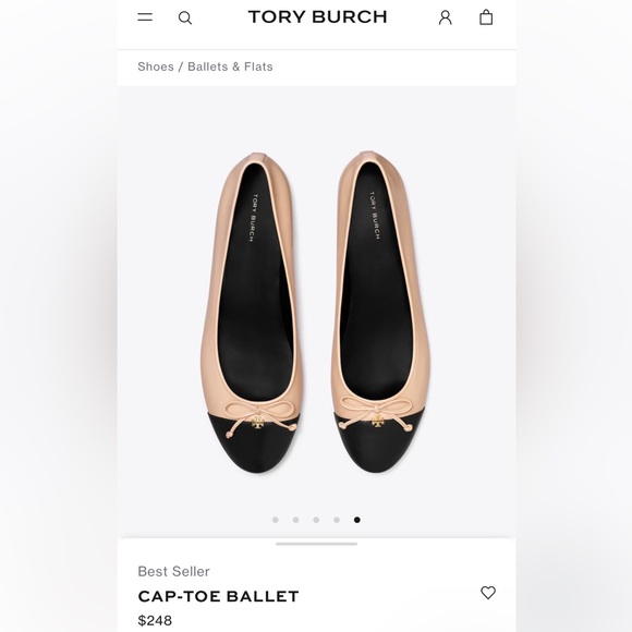 Tory Burch Shoes - TORY BURCH Best Seller
CAP-TOE BALLET

$248 original price $248 NWT
